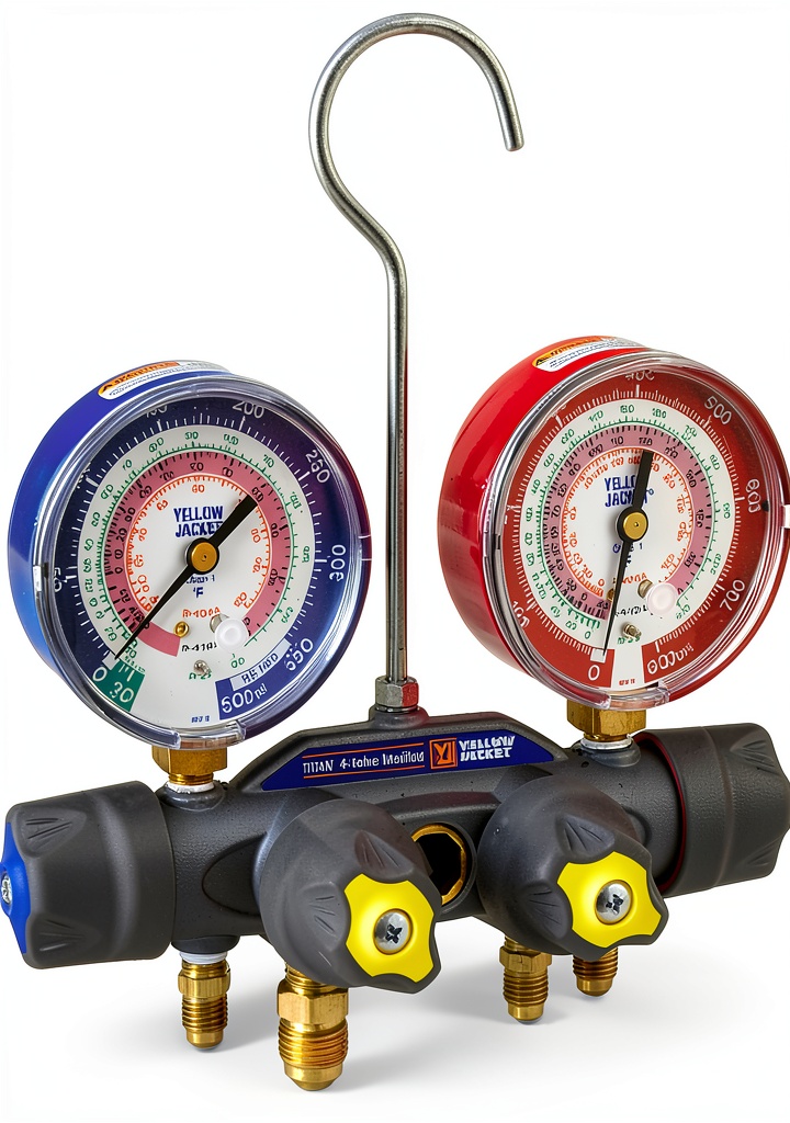 Yellow Jacket air conditioning manifold with sight glass
