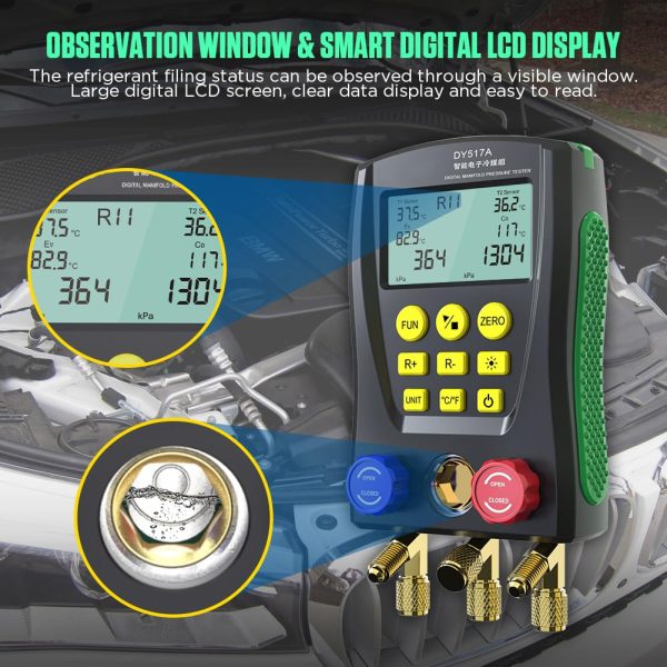 HVAC Gauge Set KAISAL Digital Manifold Silicone-6