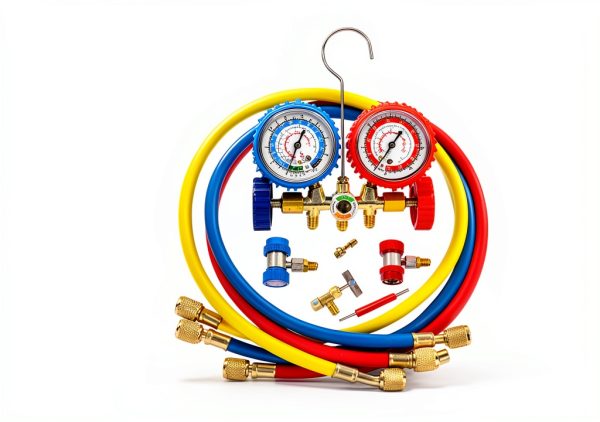 PB Motor Tech Vacuum Manifold Brass Gauge 4.5CFM-1