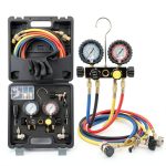 HVAC Gauge Set Lichamp Aluminum Brass 4 Valve-0