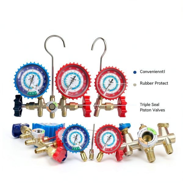Wisscool R134a R22 R404a AC Gauge Set-6