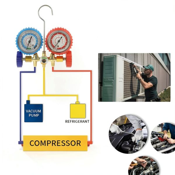 PB Motor Tech BMT Air Conditioning Manifold Gauge Set-4