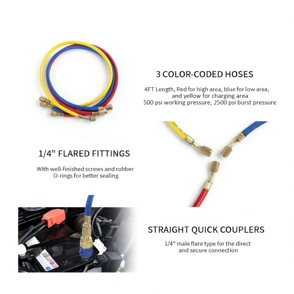 PB Motor Tech BMT Air Conditioning Manifold Gauge Set-3