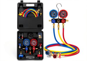 Automotive Manifold Gauge Set VIVOHOME Triple Way-0