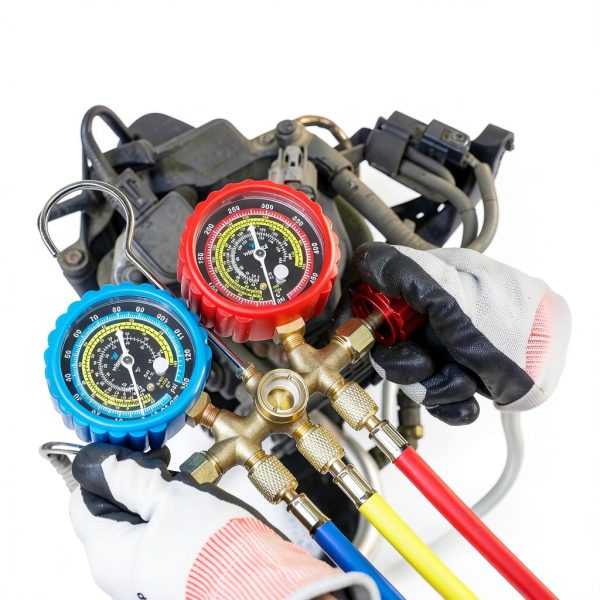Wisscool R134a R12 R22 R502 AC Gauge Set-2