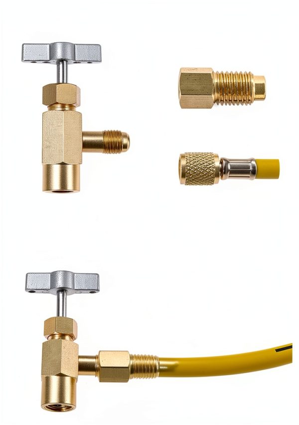 Aupoko R134A Self-Sealing Can Tap Brass-4