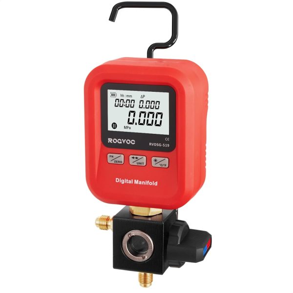 Rogvoc Digital Manifold Gauge Plastic HVAC Tool-7