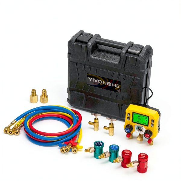 VIVOHOME Digital Refrigerant Gauge Set-5