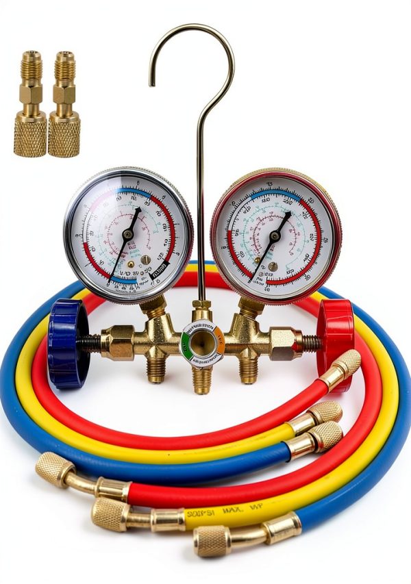 Orizizhic Air Conditioning Manifold Gauge Brass Set-0