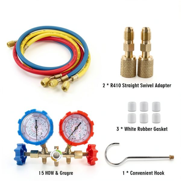 Orizizhic Air Conditioning Manifold Gauge Brass Set-3