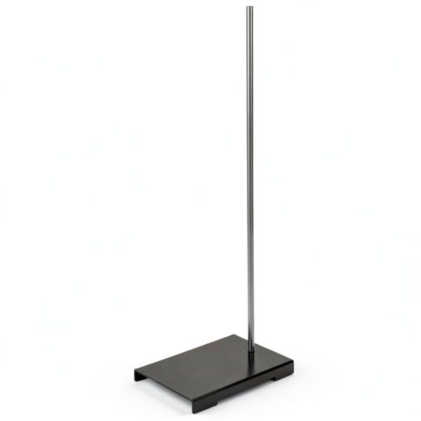 United Scientific™ Lab Stand - Chemistry Lab Equipment - Base: 9" x 6", Assembled Rod: 24" L x 12mm Dia - Heavy Duty Corrosion Resistant Steel, Support Stand-0