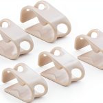 PATIKIL Plastic Tube Clamps, 5Pcs 3/8" - 5/8" Tube OD Adjustable Precise Flow Control Hose Clamp Clip for Laboratory Pinch Valve, White-0