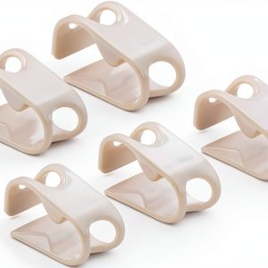 PATIKIL Plastic Tube Clamps, 5Pcs 3/8" - 5/8" Tube OD Adjustable Precise Flow Control Hose Clamp Clip for Laboratory Pinch Valve, White-0