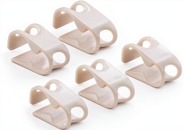 PATIKIL Plastic Tube Clamps, 5Pcs 3/8" - 5/8" Tube OD Adjustable Precise Flow Control Hose Clamp Clip for Laboratory Pinch Valve, White-0