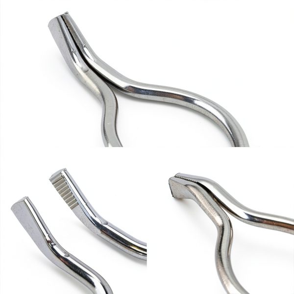 QWORK 18" Stainless Steel Crucible Tongs – Polished Anti‑Skid for Lab-1