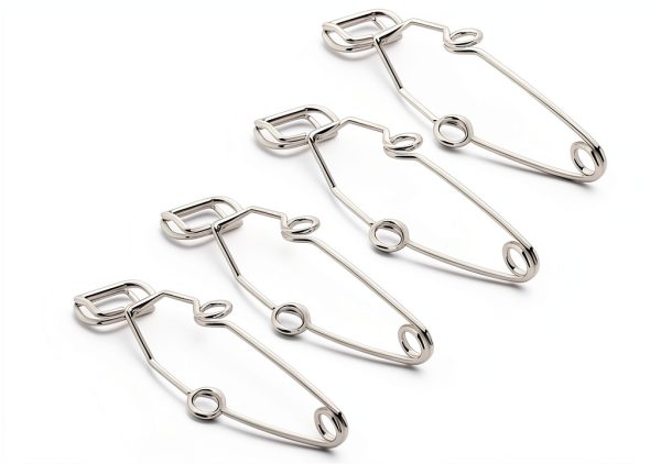 Spring Test Tube Holders Walfront Steel Clip Clamp 14.5cm 5-Piece Set-7
