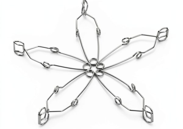 stonylab 5pk Test Tube Clamps, Laboratory Chrome Plated Iron Test Tube Holders Stoddard Clamps with Finger Grips, 6.5 inch Length-0