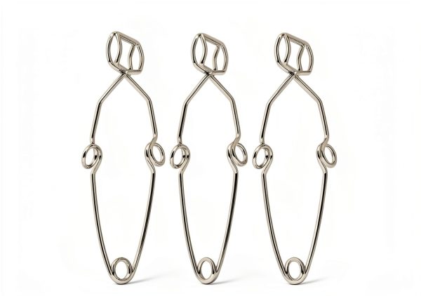 Spring Test Tube Holders Walfront Steel Clip Clamp 14.5cm 5-Piece Set-4