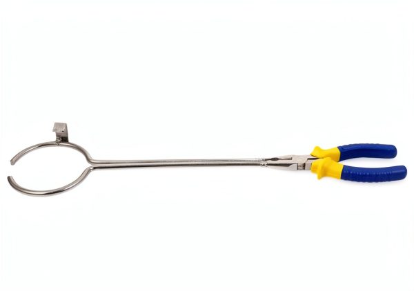 OUNONA 40cm Round Crucible Clamp for Gold Melting Large Finger Tongs-0