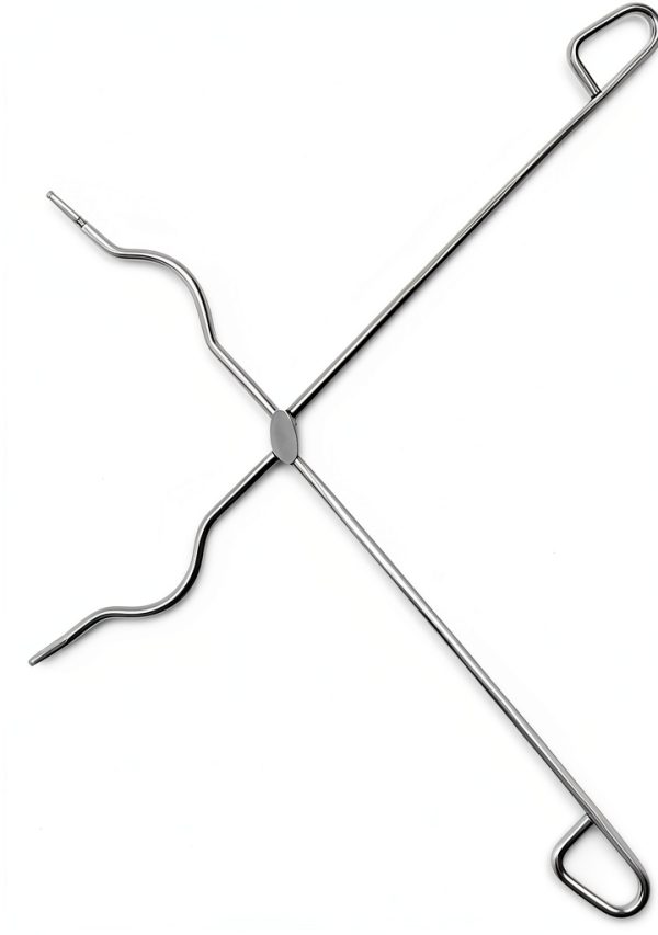 QWORK 18" Stainless Steel Crucible Tongs – Polished Anti‑Skid for Lab-3