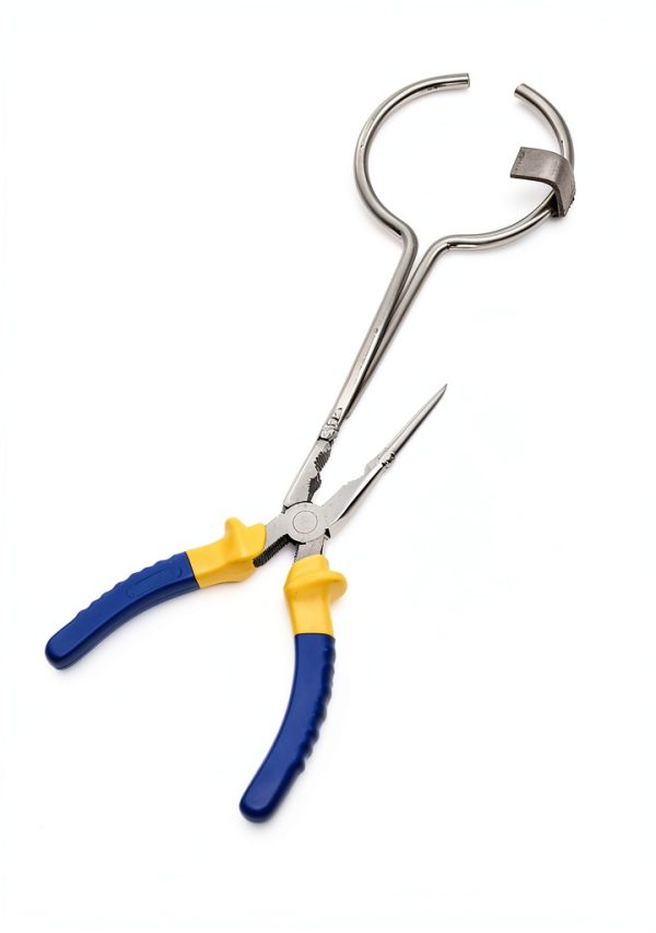 OUNONA 40cm Round Crucible Clamp for Gold Melting Large Finger Tongs-1